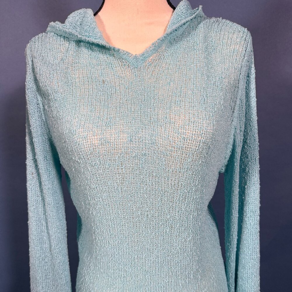 All Seasons' Open Weave Cover-up with draping hood (Medium)